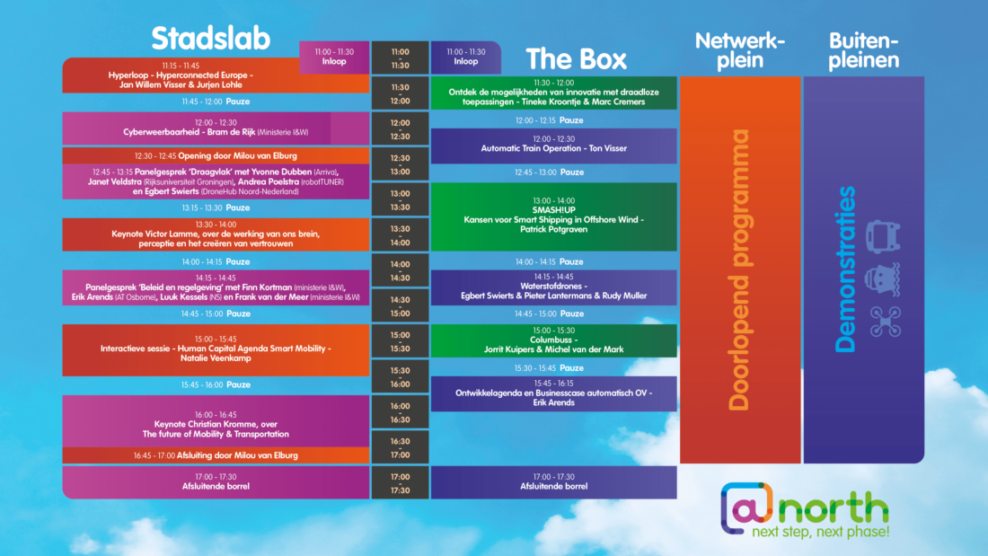Timetable van @north-event op 6 april 2023